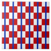 Carreau Patriotic Checkerboard Ceramic Tile (Devant)