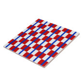 Carreau Patriotic Checkerboard Ceramic Tile (Côté)
