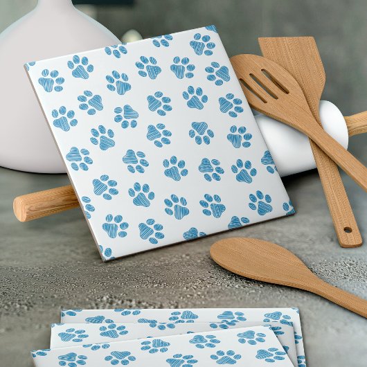 Carreau Patrouilles de Doodle, Paws de Chien, Paws Bleus