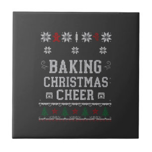 Carreau Patte de tricot de four à biscuits de Noël au ging