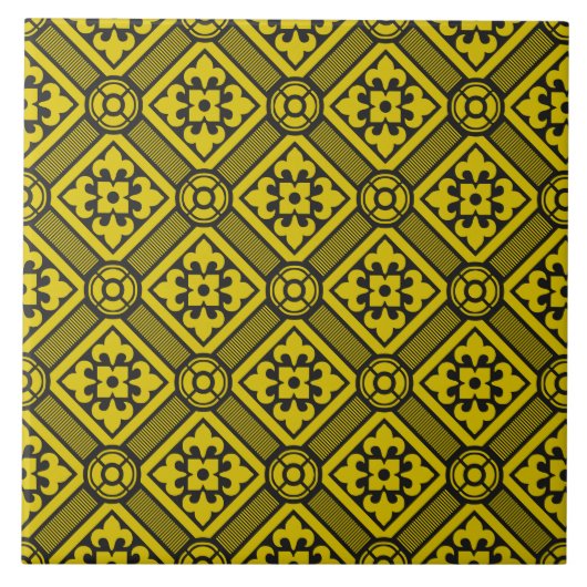 Carreau Pattern de Medieval Yellow (Devant)