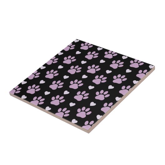 Carreau Pattern of paws, Dog paws, Lilac paws, Hearts (Côté)