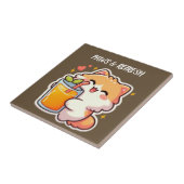 Carreau Pattes personnalisées et design de chat mignon Ref (Côté)