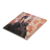Carreau Paul Cezanne - Autoportrait avec arrière - plan ro (Côté)