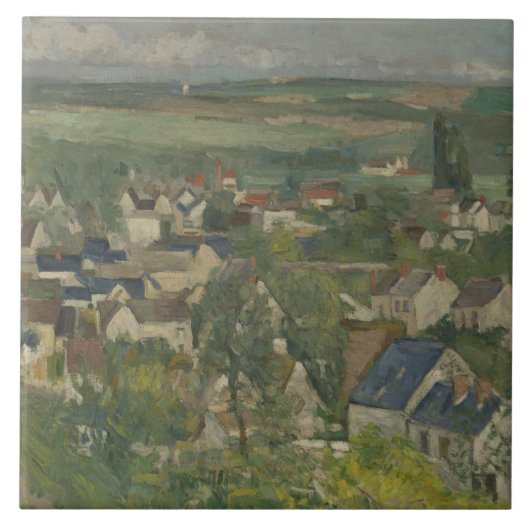 Carreau Paul Cezanne - Auvers, Vue panoramique (Devant)