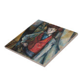 Carreau Paul Cezanne - Garçon dans la veste rouge (Côté)