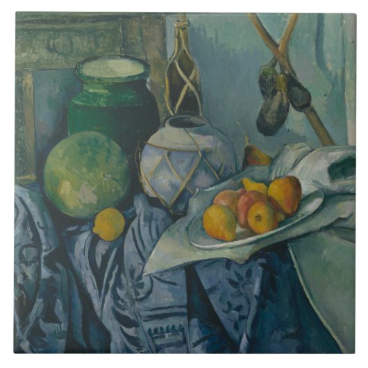Carreau Paul Cezanne - La vie morte avec un pot de gingemb (Devant)