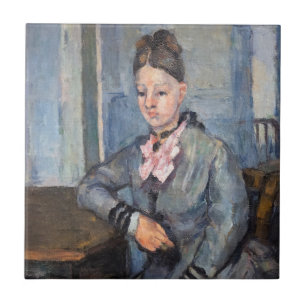 Carreau Paul Cezanne - Madame Cezanne appuyée sur une tabl