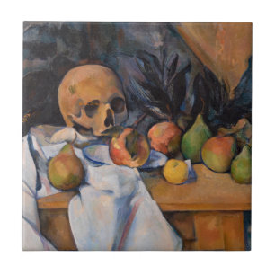 Carreau Paul Cezanne - Nature morte au crâne