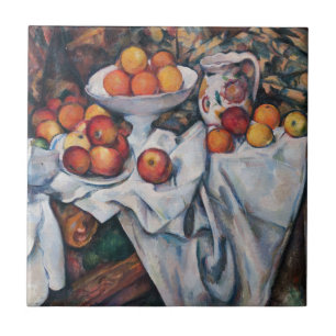 Carreau Paul Cezanne - Nature morte, pommes et oranges