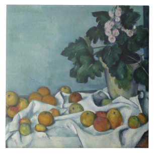 Carreau Paul Cezanne - Vie morte avec pommes et pots