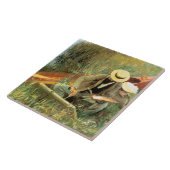 Carreau Paul Helleu esquisse avec sa femme (Côté)