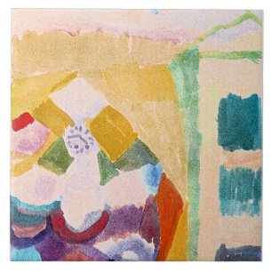 Carreau Paul Klee - Intérieur avec l'Horloge