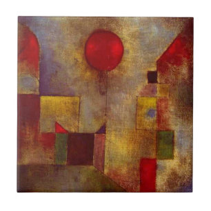 Carreau Paul Klee Red Balloon Art Abstrait Coloré 