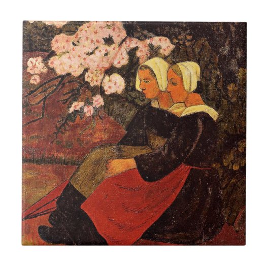 Carreau Paul Serusier, Deux femmes bretonnes, (Devant)
