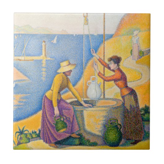 Carreau Paul Signac - Femmes au puits (Devant)