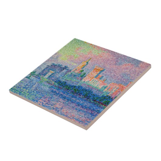 Carreau Paul Signac - Le Palais Pape, Avignon (Côté)