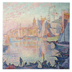 Carreau Paul Signac - le port du Saint-Tropez