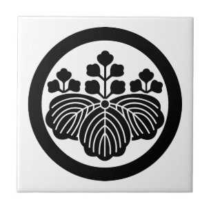 Carreau Paulownia avec 5-3 fleurs en cercle