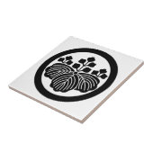 Carreau Paulownia avec 5-3 fleurs en cercle (Côté)