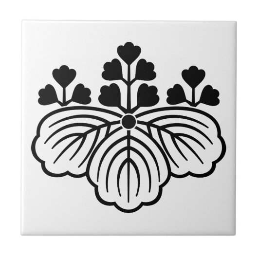 Carreau paulownia ombragée avec 5-3 fleurs (Devant)