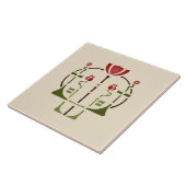 Carreau "Pavot " adoptif de Hélène (Côté)