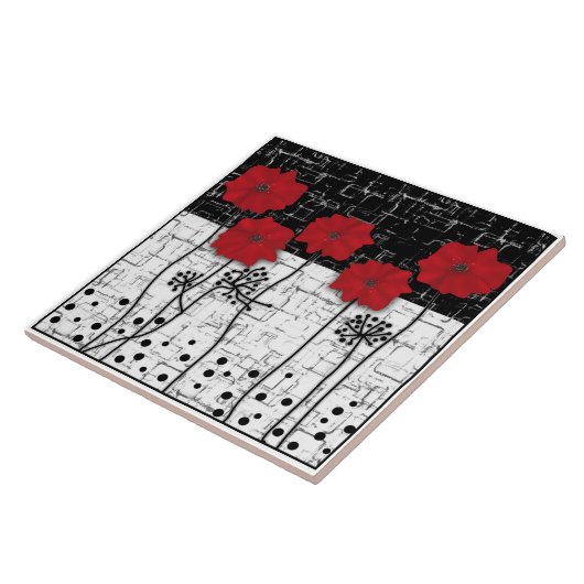 Carreau Pavot rouge (Côté)