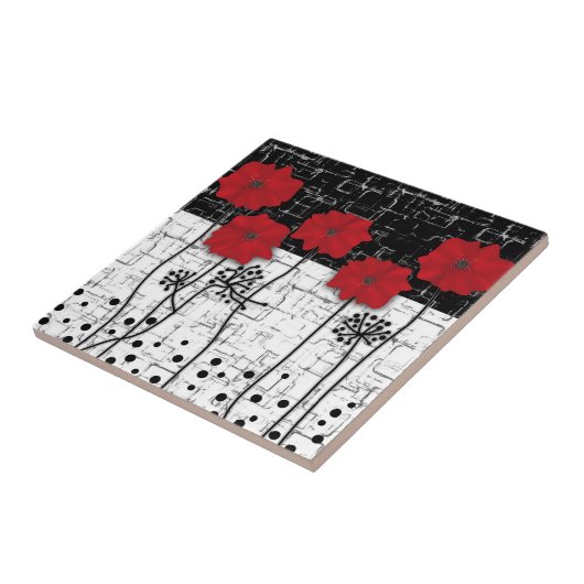 Carreau Pavot rouge (Côté)