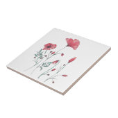 Carreau Pavots d'aquarelle (Côté)