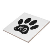 Carreau Paw Chien en Perdu Grunge K-9 (Côté)