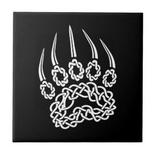 Carreau Paw d'ours blanc tribal