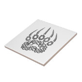 Carreau Paw d'ours noir tribal (Côté)