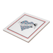 Carreau Payer l'amour avec l'amour illustré proverbe portu (Côté)