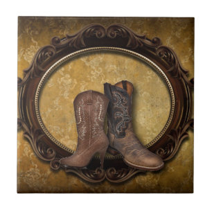 Carreau Pays-grange en détresse Western Cowboy Boot