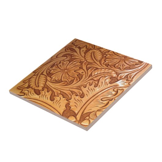 Carreau Pays rustique style sud-ouest cuir occidental (Côté)