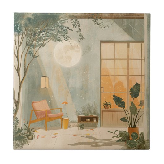 Carreau Paysage Abstrait de Boho (6) (Devant)