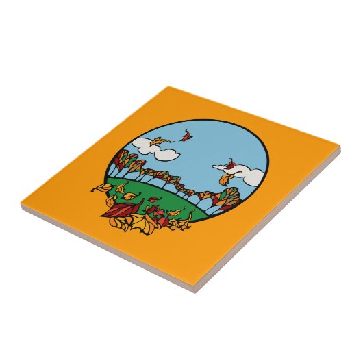 Carreau Paysage d'automne (Côté)