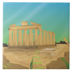 Carreau paysage de dessin animé d'Atlantas