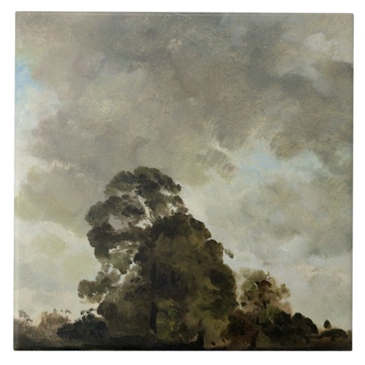 Carreau Paysage de John Constable | chez Hampstead, arbre (Devant)