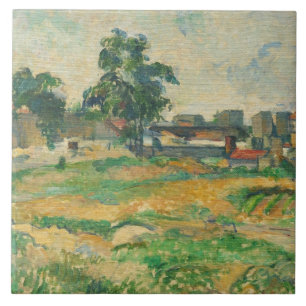 Carreau Paysage de Paul Cezanne   près de Paris, C. 1876