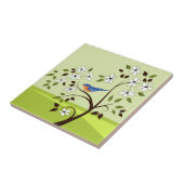 Carreau Paysage De Printemps Avec Bluebird (Côté)