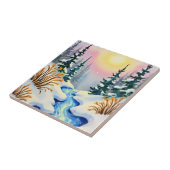 Carreau Paysage du ruisseau d'hiver (Côté)