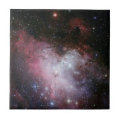 Carreau Paysage élégant et moderne de l'espace bleu (Devant)