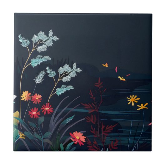 Carreau Paysage floral de rêve 2 (Devant)