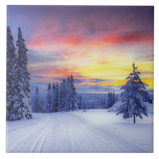 Carreau Paysage hivernal (Devant)
