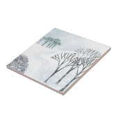 Carreau Paysage hivernal de neige (Côté)