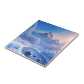 Carreau paysage hivernal enneigé (Côté)