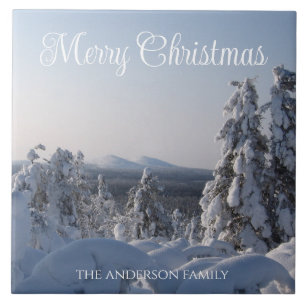 Carreau Paysage hivernal neige Noël