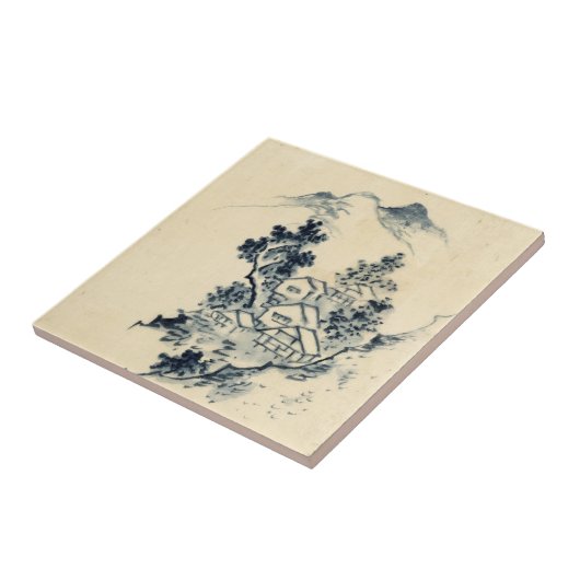 Carreau paysage japonais (Côté)