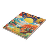 Carreau Paysage japonais avec montagnes (Côté)